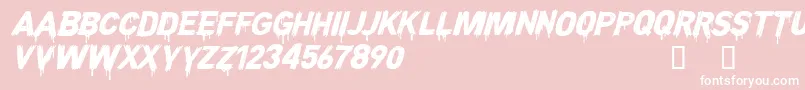 CFNightofTerrorPERSONAL Reg Font – White Fonts on Pink Background