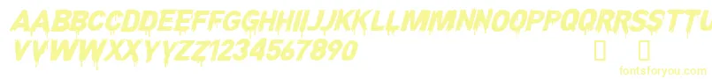 CFNightofTerrorPERSONAL Reg Font – Yellow Fonts on White Background