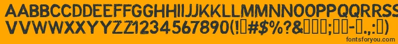 CFOctobre Regular Font – Black Fonts on Orange Background