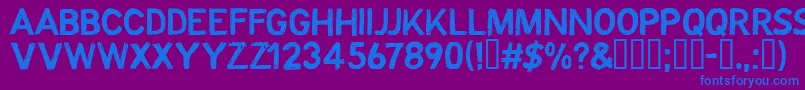 CFOctobre Regular Font – Blue Fonts on Purple Background