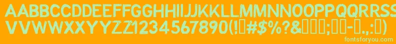 CFOctobre Regular Font – Green Fonts on Orange Background