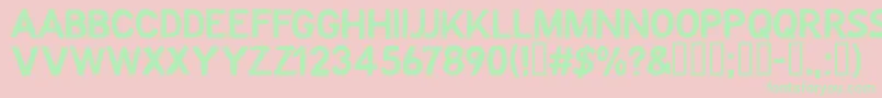 CFOctobre Regular Font – Green Fonts on Pink Background