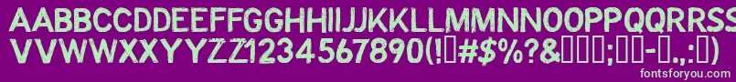 CFOctobre Regular Font – Green Fonts on Purple Background