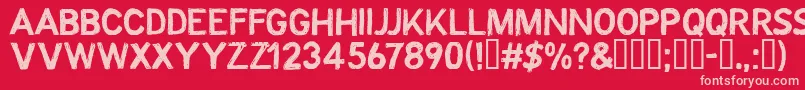 CFOctobre Regular Font – Pink Fonts on Red Background