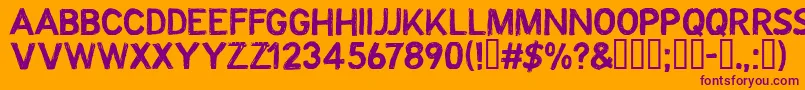 CFOctobre Regular Font – Purple Fonts on Orange Background