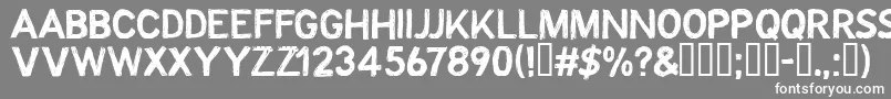 フォントCFOctobre Regular – 灰色の背景に白い文字