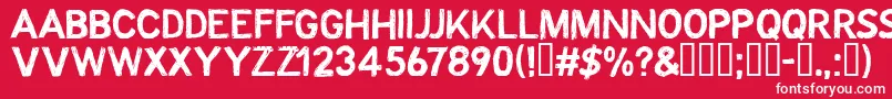 CFOctobre Regular Font – White Fonts on Red Background