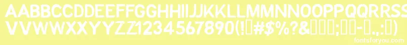 CFOctobre Regular Font – White Fonts on Yellow Background