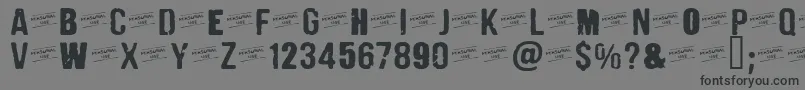 CFPunkFashionPERSONAL Regul-fontti – mustat fontit harmaalla taustalla