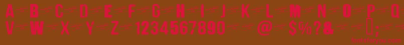 CFPunkFashionPERSONAL Regul Font – Red Fonts on Brown Background