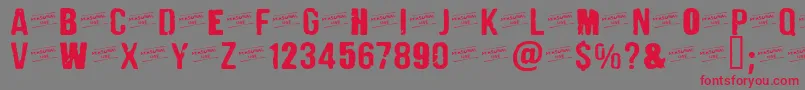 フォントCFPunkFashionPERSONAL Regul – 赤い文字の灰色の背景