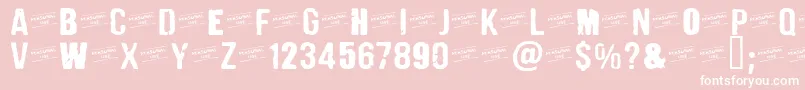 CFPunkFashionPERSONAL Regul Font – White Fonts on Pink Background