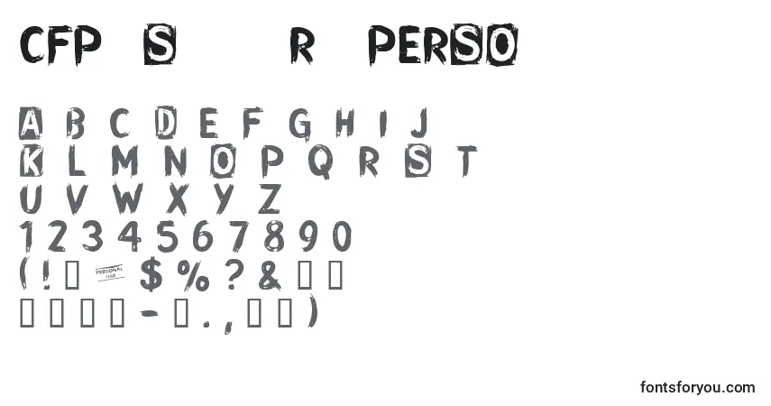 CFPunkSongwriterRoughPERSO Font – alphabet, numbers, special characters