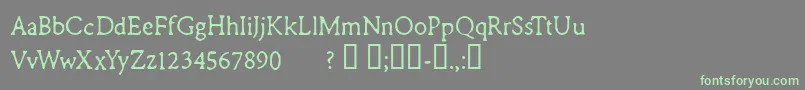 CFRemingtonTypewriter Regul-fontti – vihreät fontit harmaalla taustalla