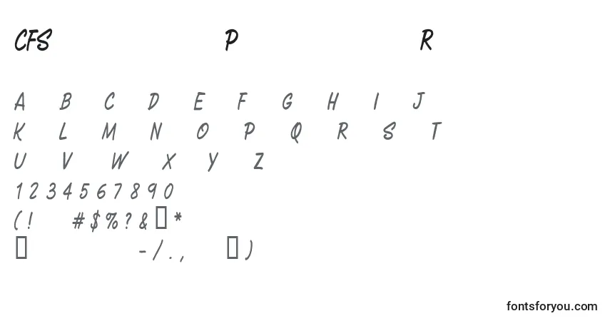 Czcionka CFSacredPlanet Regular – alfabet, cyfry, specjalne znaki