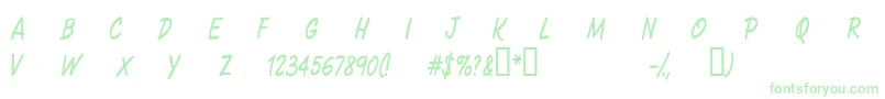 CFSacredPlanet Regular Font – Green Fonts on White Background