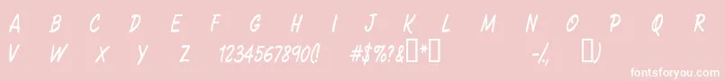 フォントCFSacredPlanet Regular – ピンクの背景に白い文字