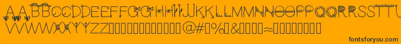 Cfun Font – Black Fonts on Orange Background