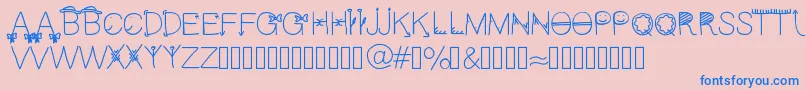 Cfun Font – Blue Fonts on Pink Background