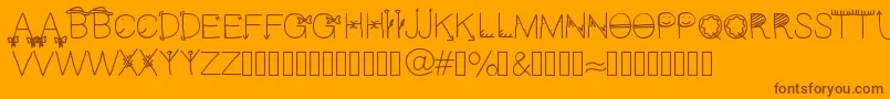 Cfun Font – Brown Fonts on Orange Background