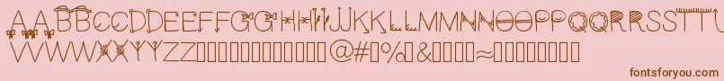 Cfun Font – Brown Fonts on Pink Background