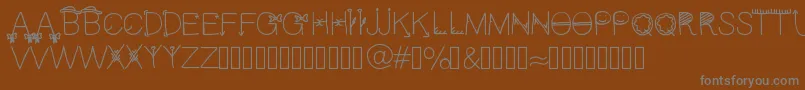 Cfun Font – Gray Fonts on Brown Background