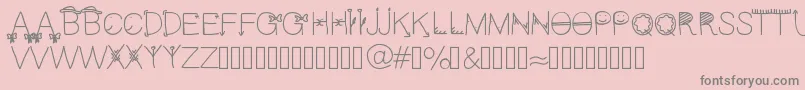 Cfun Font – Gray Fonts on Pink Background