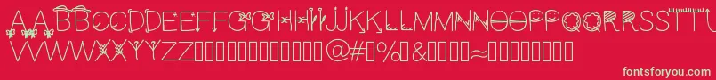 Cfun Font – Green Fonts on Red Background
