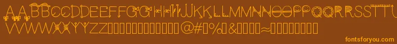 Cfun Font – Orange Fonts on Brown Background