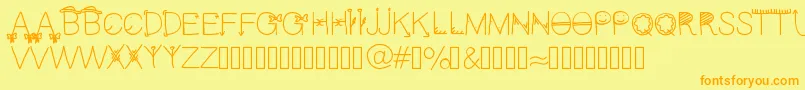 Cfun Font – Orange Fonts on Yellow Background