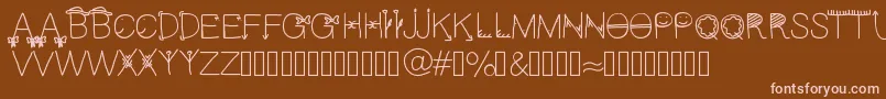 Cfun Font – Pink Fonts on Brown Background