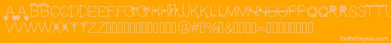 Cfun Font – Pink Fonts on Orange Background