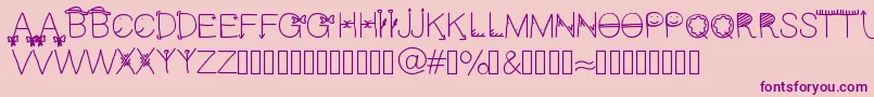 Cfun-Schriftart – Violette Schriften auf rosa Hintergrund