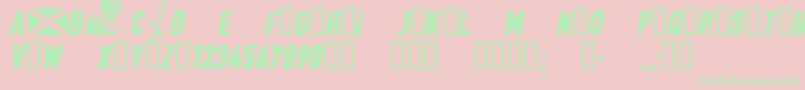 CFWilliamWallace Regular Font – Green Fonts on Pink Background