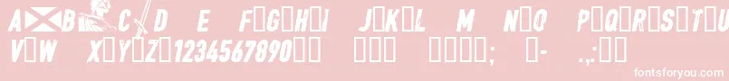 フォントCFWilliamWallace Regular – ピンクの背景に白い文字
