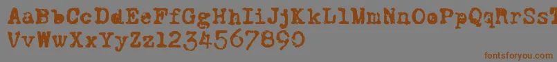 CFWorldatWarPERSO Regular Font – Brown Fonts on Gray Background