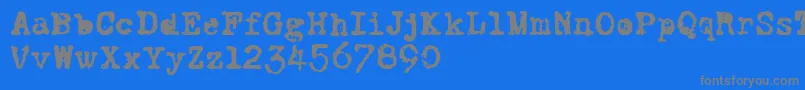 CFWorldatWarPERSO Regular Font – Gray Fonts on Blue Background