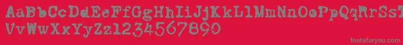 CFWorldatWarPERSO Regular Font – Gray Fonts on Red Background