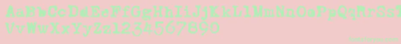 CFWorldatWarPERSO Regular Font – Green Fonts on Pink Background