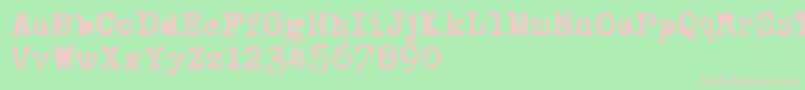 CFWorldatWarPERSO Regular Font – Pink Fonts on Green Background