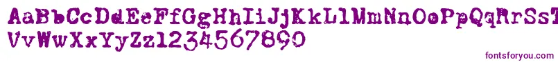 CFWorldatWarPERSO Regular Font – Purple Fonts on White Background