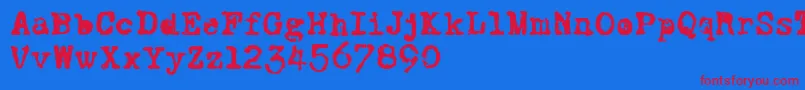 CFWorldatWarPERSO Regular Font – Red Fonts on Blue Background