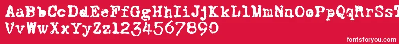 CFWorldatWarPERSO Regular Font – White Fonts on Red Background