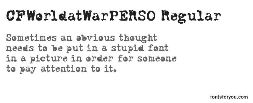 Review of the CFWorldatWarPERSO Regular Font