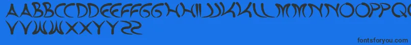 Extrahot Font – Black Fonts on Blue Background