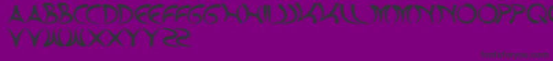 Extrahot-Schriftart – Schwarze Schriften auf violettem Hintergrund