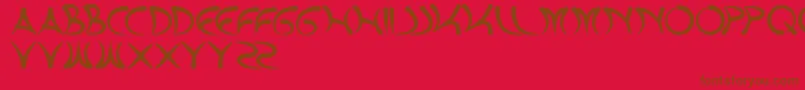 Extrahot Font – Brown Fonts on Red Background