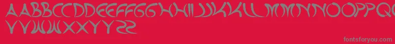 Extrahot Font – Gray Fonts on Red Background