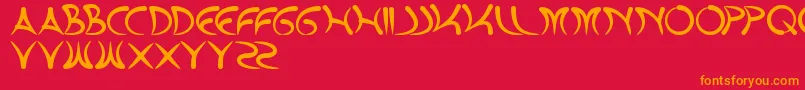 Extrahot Font – Orange Fonts on Red Background