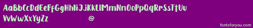 Chabitta Font – Green Fonts on Purple Background